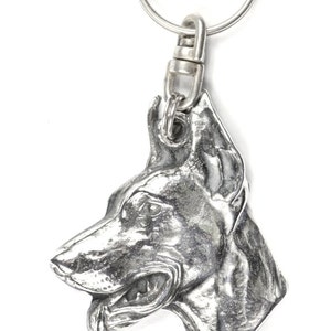 NEW, Doberman Pinscher, dog keyring, key holder, in casket, limited edition, ArtDog . Dog keyring for dog lovers image 3