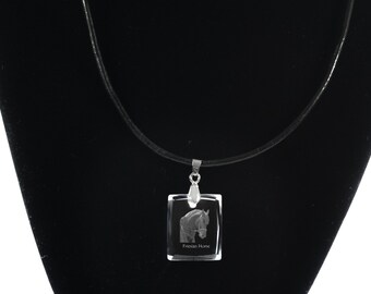 Friesian, Frisian,  Horse Crystal Necklace, Pendant, High Quality, Exceptional Gift, Collection!