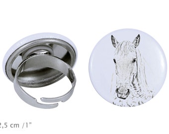 Ring with a horse - Camargue horse