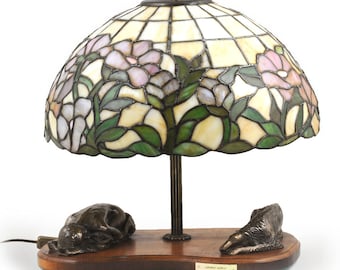 Borzoi, dog lamp statue, tiffany shade, limited edition, ArtDog