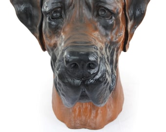 Great Dane, Deutsche Dogge (uncropped), color, dog big head statue, limited edition, ArtDog