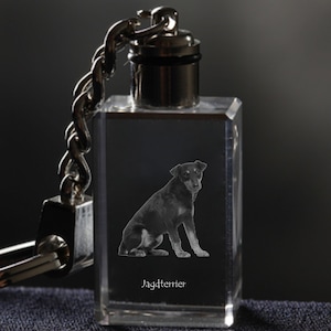 Jagdterrier , Dog Crystal Keyring, Keychain, High Quality, Exceptional Gift . Dog keyring for dog lovers
