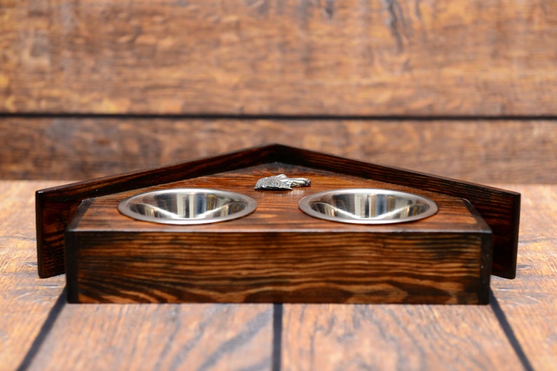 German Shepherd A dog\u2019s bowls with a relief from ARTDOG collection