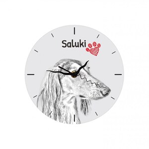 Saluki, Free standing MDF floor clock with an image of a dog.