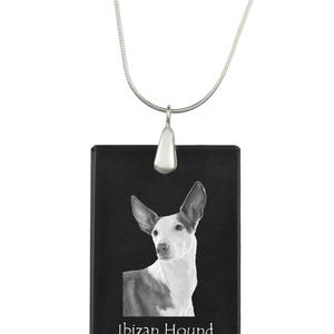 Ibizan Hound,  Dog Crystal Pendant, SIlver Necklace 925, High Quality, Exceptional Gift, Collection!