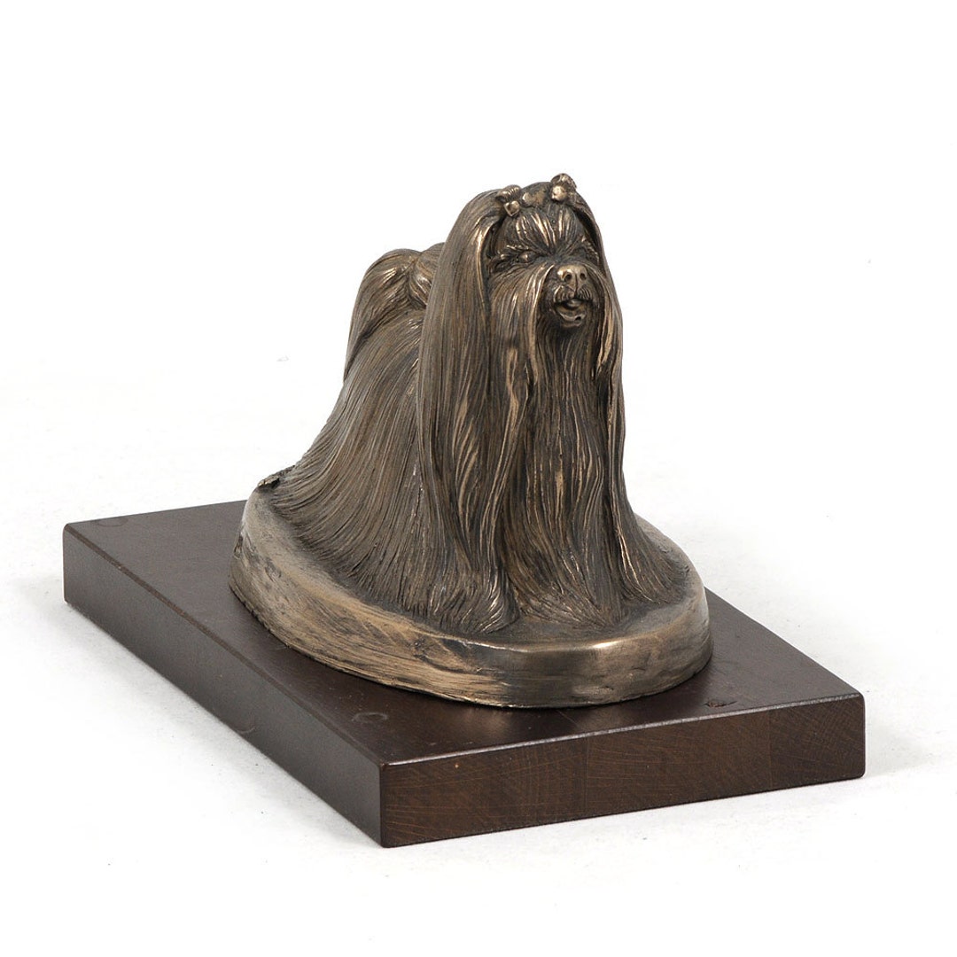WANLIAN Statue Yorkshire Terrier en Résine - Décoration Jardin