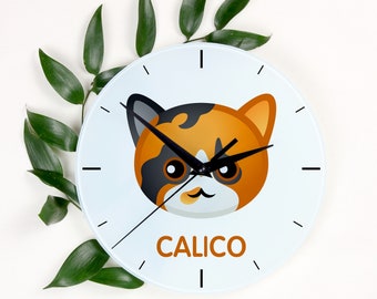 A clock with a Calico cat. A new collection with the cute Art-Dog cat