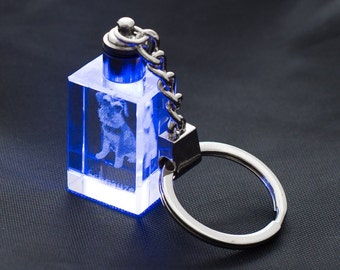 Schnauzer, Dog Crystal Keyring, Keychain, High Quality, Exceptional Gift . Dog keyring for dog lovers