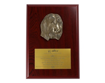 Afghan Hound Memorial Board, Cold Cast Bronze Plaque, Dog Loss Board, Home and Office Decor, Dog Memorial
