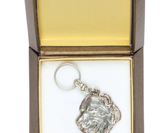 NEW, Central Asian Shepherd Dog, dog keyring, key holder, in casket, limited edition, ArtDog . Dog keyring for dog lovers