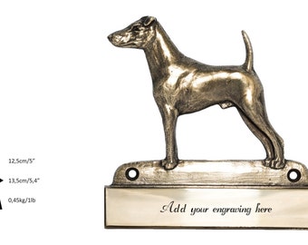 Foxterrier, dog plaque, can be engraved, limited edition, ArtDog
