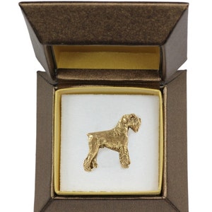 NEW, Schnauzer, dog pin, in casket, gold plated, limited edition, ArtDog