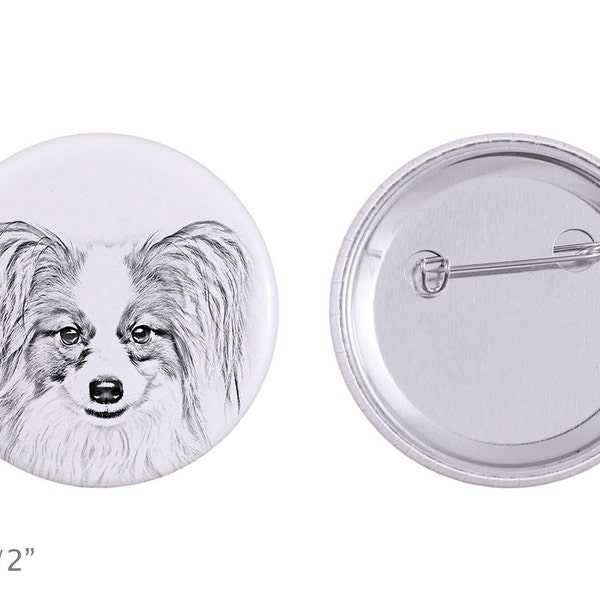 Boutons avec un chien  - Le papillon