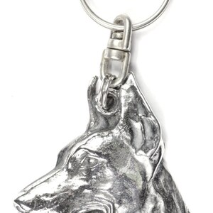 NEW, Doberman Pinscher, dog keyring, key holder, in casket, limited edition, ArtDog . Dog keyring for dog lovers image 4