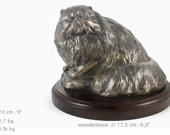 Persian Cat, cat wooden base statue, limited edition, ArtDog
