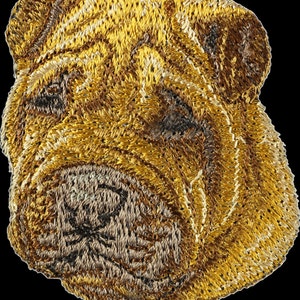 Shar-Pei - Bordado con una imagen de un perro de raza.