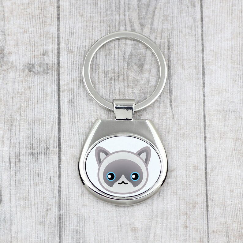 A new collection with the cute Art-dog cat A key pendant with Ragdoll cat