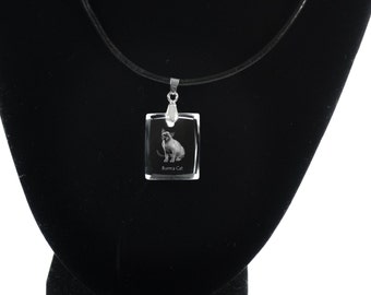 Burmese cat , Cat Crystal Necklace, Pendant, High Quality, Exceptional Gift, Collection!