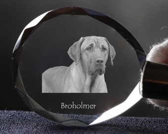 Broholmer , Dog Crystal Keyring, Keychain, High Quality, Exceptional Gift . Dog keyring for dog lovers