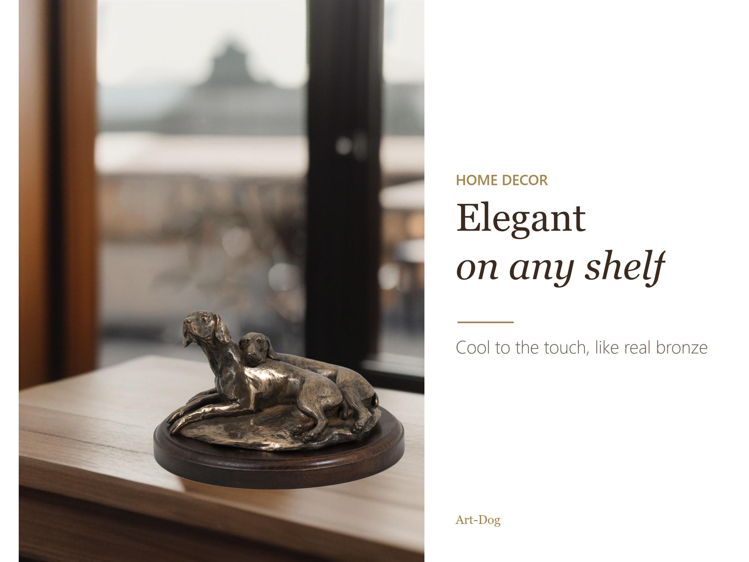 ワイマラナー、犬木製ベース彫像、限定版、ArtDog - Etsy 日本