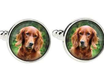 Setter. Cufflinks for dog lovers. Photo jewellery. Men's jewellery. Handmade