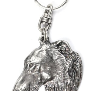 Broche Porte-clés Lévrier Borzoi En étain Plaqué Argent/bronze - Marque Dannyquest - Moderne, Neuf
