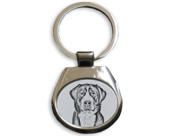 Greater Swiss Mountain Dog - NEW collection of keyrings with images of purebred dogs, unique gift, sublimation . Dog keyring for dog lovers