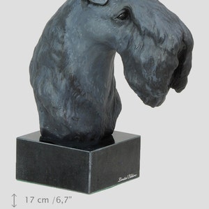 Kerry Blue Terrier, dog marble statue, painted, limited edition, make your own statue, ArtDog