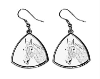 Orlov Trotter, collection of earrings with images of purebred horses, unique gift. Collection!