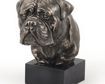 Bullmastiff, dog marble statue, limited edition, ArtDog. Made of cold cast bronze. Solid, perfect gift. Limited edition.