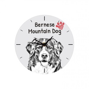 Bernese Mountain Dog, Free standing MDF floor clock with an image of a dog.