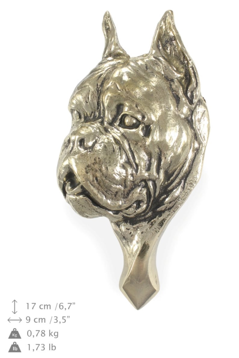 Boxer cropped dog door's knocker limited edition Etsy
