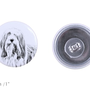 Earrings with a dog -Bearded Collie