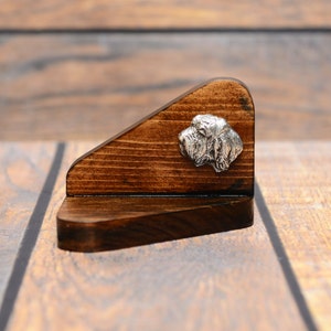 Basset Vendeen (Petit Basset Griffon Vendéen)- Wooden candlestick with dog, souvenir, decoration, limited edition, Collection