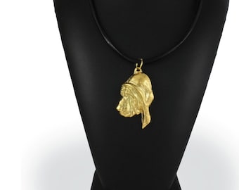 Bloodhound, millesimal fineness 999, dog necklace, limited edition, ArtDog