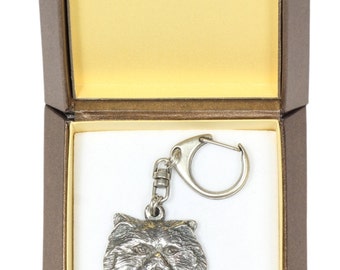 NEW, Persian Cat, cat keyring, key holder, in casket, limited edition, ArtDog