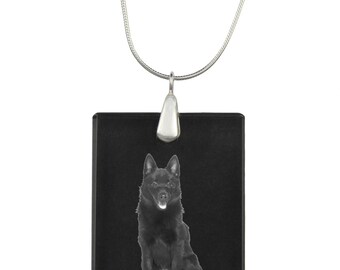 Schipperke,  Dog Crystal Pendant, SIlver Necklace 925, High Quality, Exceptional Gift, Collection!