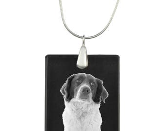 French Spaniel,  Dog Crystal Pendant, SIlver Necklace 925, High Quality, Exceptional Gift, Collection!