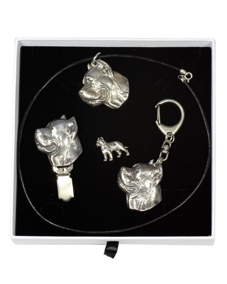 NEW Cane Corso dog keyring necklace pin and clipring in Etsy