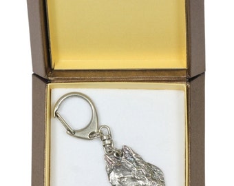 NEW, Belgian Shephard, dog keyring, key holder, in casket, limited edition, ArtDog . Dog keyring for dog lovers