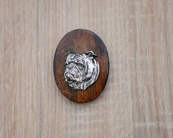 Bulldog, English Bulldog, dog clipring, dog show ring clip/number holder, limited edition, ArtDog