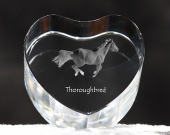 Thoroughbred, crystal heart with horse, souvenir, decoration, limited edition, Collection