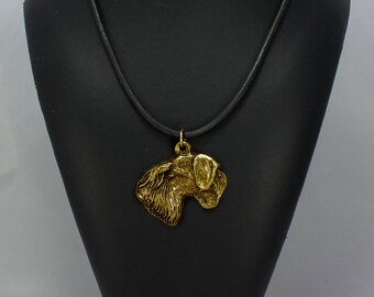 Cesky Terrier, millesimal fineness 999, dog necklace, limited edition, ArtDog