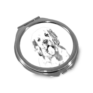 Clumber Spaniel- Pocket mirror with the image of a dog.