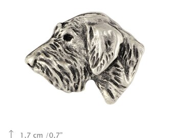 Irish Wolfhound (head), dog pin, limited edition, ArtDog