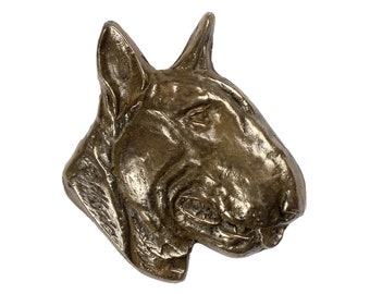 Bull Terrier Bust, Cold Cast Bronze Sculpture, Small dog bust, Home and Office Decor, Dog Trophy, Dog Memorial