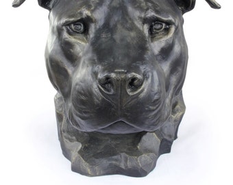 American Stafforshire Bull Terrier (uncropped), dog big head statue, limited edition, ArtDog