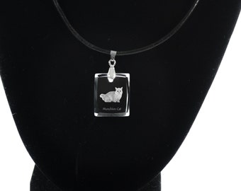 Munchkin , Cat Crystal Necklace, Pendant, High Quality, Exceptional Gift, Collection!