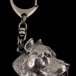 Dogo Argentino, dog keyring, keychain, limited edition, ArtDog . Dog keyring for dog lovers