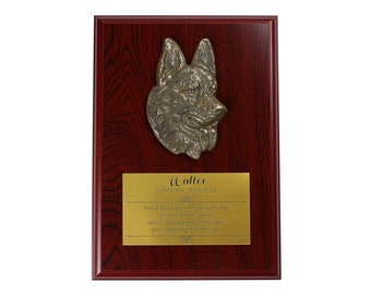 German Shepherd Memorial Board, Cold Cast Bronze Plaque, Dog Loss Board, Home and Office Decor, Dog Memorial